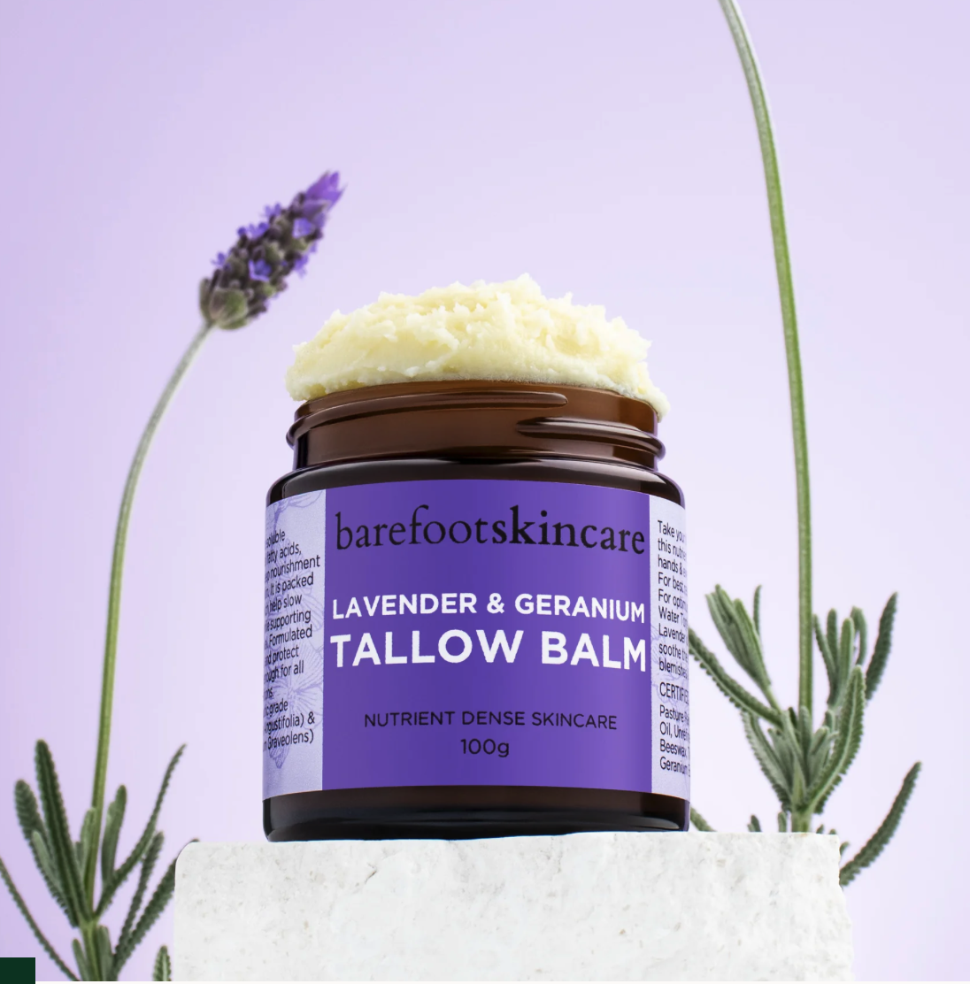 Lavender & Geranium Tallow Balm